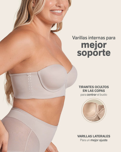 Strapless bustier 360° de perfección#color_661-verde-pino