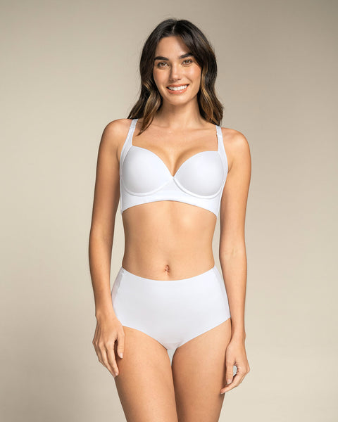 Brasier de realce suave y cubrimiento alto en sisa y espalda Cover Bra#color_000-blanco