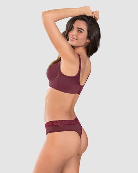 Brasier de realce suave y cubrimiento alto en sisa y espalda Cover Bra#color_382-vino-tinto