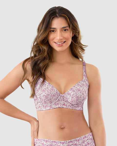 Brasier de realce suave y cubrimiento alto en sisa y espalda Cover Bra#color_a54-lila-estampado