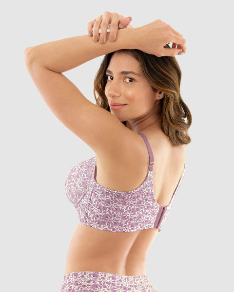 Brasier de realce suave y cubrimiento alto en sisa y espalda Cover Bra#color_a54-lila-estampado