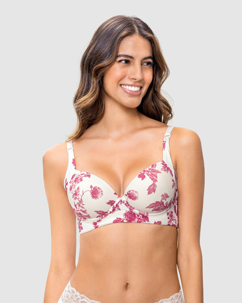 Brasier de realce suave y cubrimiento alto en sisa y espalda Cover Bra#color_c06-marfil-estampado-hojas