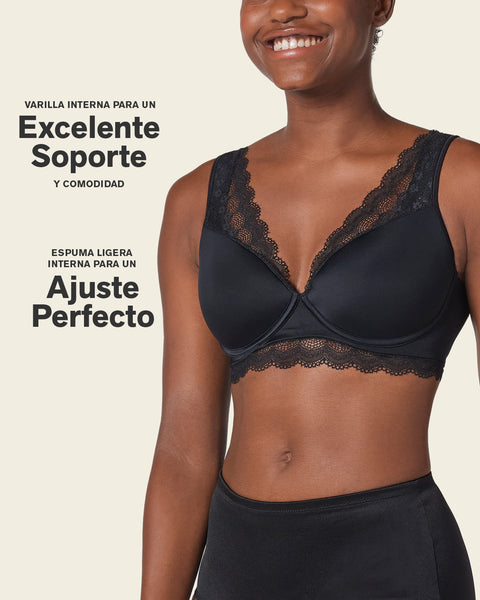 Paquete x 2 brasieres de buen cubrimiento: Deep Coverage Bra#color_700-negro