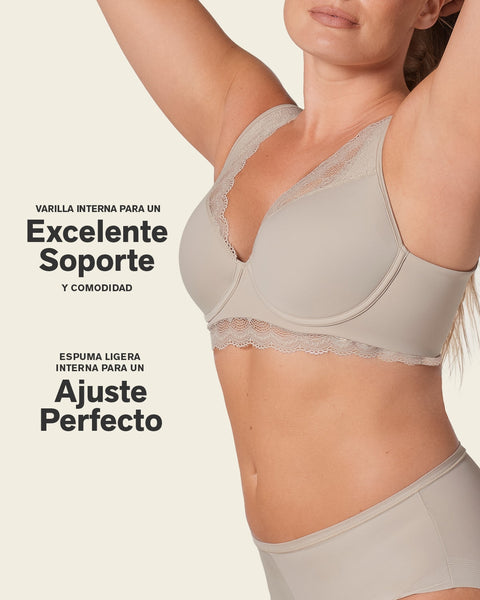 Paquete x2 brasieres de gran cubrimiento: deep coverage bra#color_802-cafe-claro