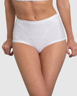 Bloomer clásico tiro alto de control de abdomen#color_000-blanco
