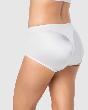 Bloomer clásico tiro alto de control de abdomen#color_000-blanco