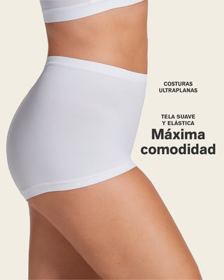Bloomer tipo bóxer de ajuste perfecto#color_000-blanco