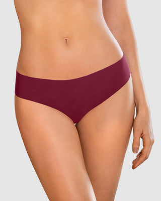 Bloomer brasilera invisible ultraplano sin elásticos y de pocas costuras#color_240-vino