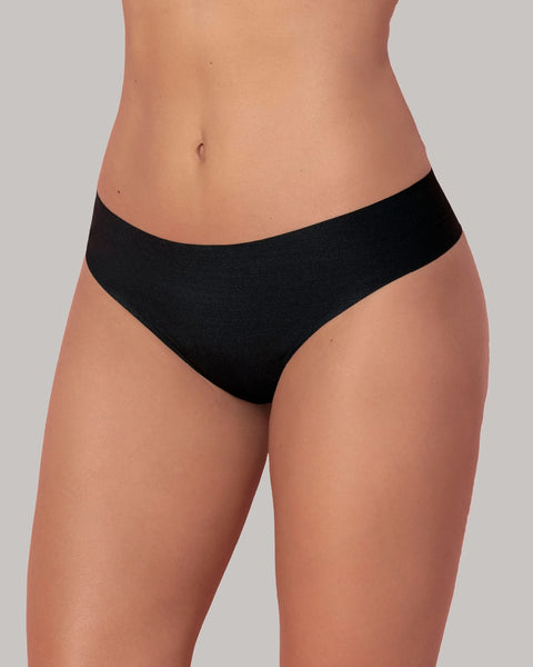 Paquete x5 bloomers brasilera invisible ultraplano sin elásticos y de pocas costuras#color_785-negro