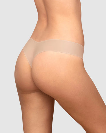 Paquete x3 bloomers brasilera invisible ultraplano sin elásticos y de pocas costuras#color_802-cafe-claro