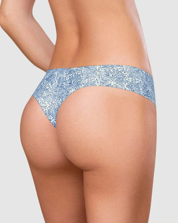 Bloomer brasilera invisible ultraplano sin elásticos y de pocas costuras#color_a67-estampado-azul