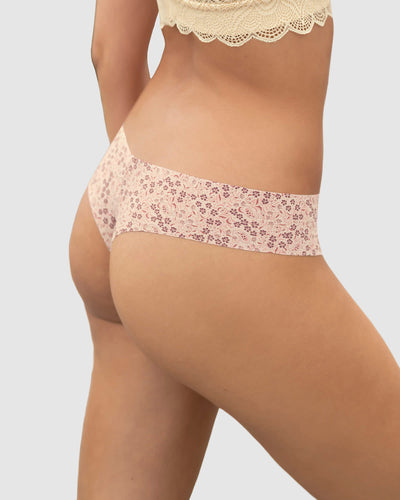 Bloomer brasilera invisible ultraplano sin elásticos y de pocas costuras#color_a68-marfil-estampado