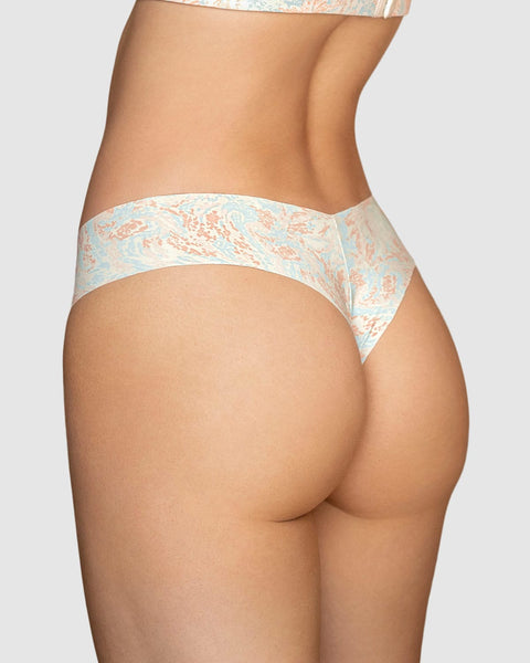 Bloomer brasilera invisible ultraplano sin elásticos y de pocas costuras#color_b76-marfil-estampado
