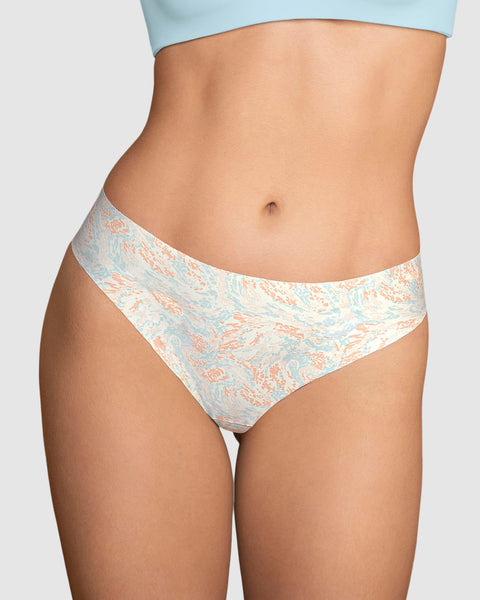 Bloomer brasilera invisible ultraplano sin elásticos y de pocas costuras#color_b76-marfil-estampado