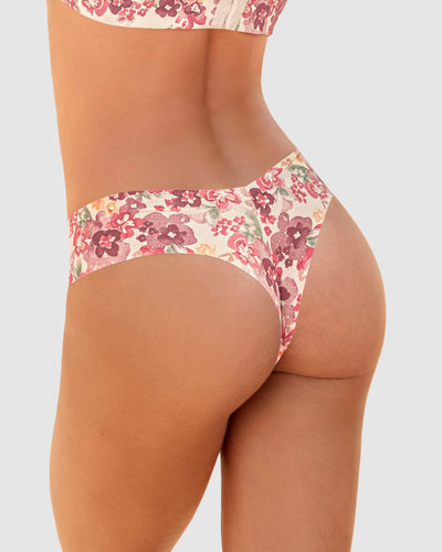 Bloomer brasilera invisible ultraplano sin elásticos y de pocas costuras#color_b91-estampado-flores