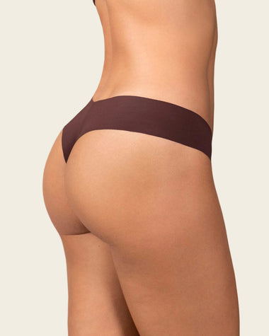 Bloomer brasilera invisible ultraplano sin elásticos y de pocas costuras#color_c56-cocoa