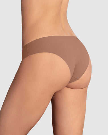 Bloomer tipo tanga ultraplano de aspecto invisible#color_640-cafe-oscuro