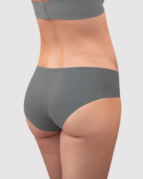 Bloomer hípster invisible ultraplano sin elásticos y de pocas costuras#color_673-gris