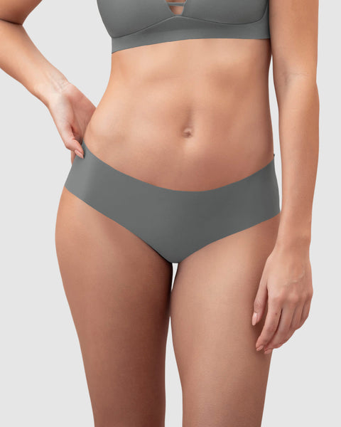 Bloomer hípster invisible ultraplano sin elásticos y de pocas costuras#color_673-gris