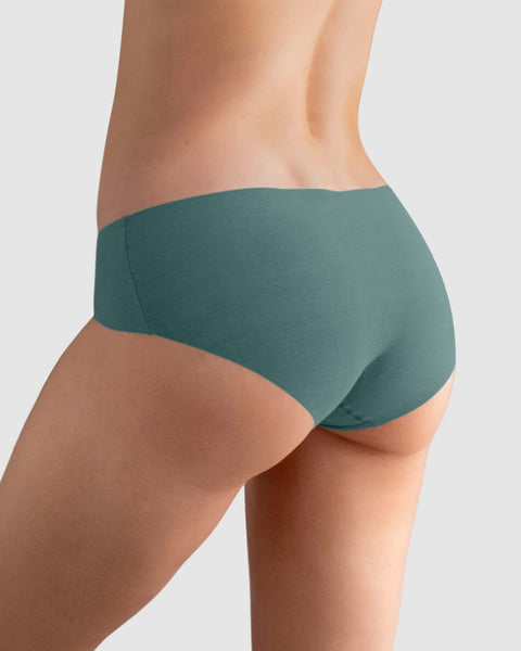 Bloomer hípster invisible ultraplano sin elásticos y de pocas costuras#color_b25-verde-pino