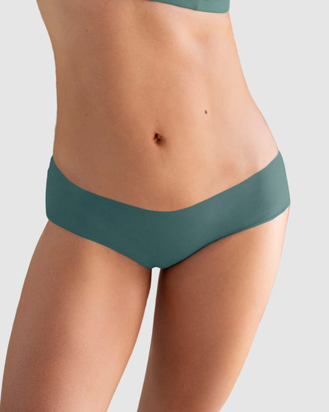 Bloomer hípster invisible ultraplano sin elásticos y de pocas costuras#color_b25-verde-pino