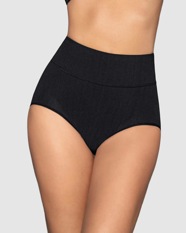 Bloomer faja de control moderado tiro alto en SkinFuse#color_700-negro