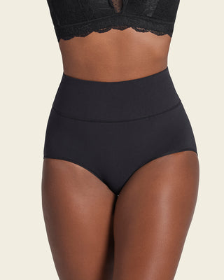 Bloomer faja de control moderado tiro alto en SkinFuse#color_700-negro