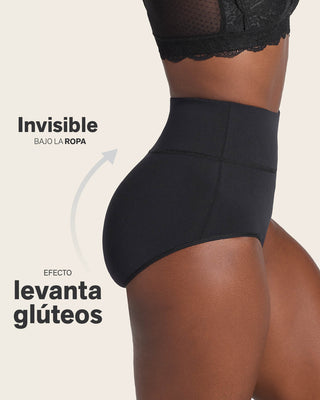Bloomer faja de control moderado tiro alto en SkinFuse#color_700-negro