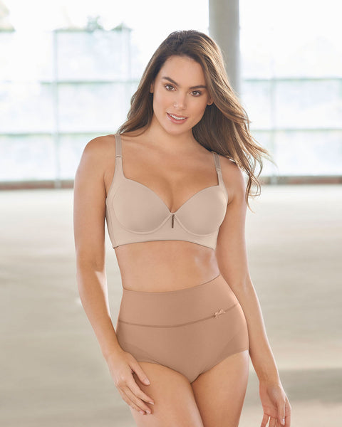 Bloomer faja de control moderado tiro alto en SkinFuse#color_852-beige