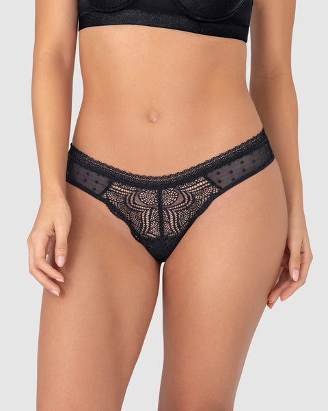 Bloomer tipo Tanga Brasilera en Encaje#color_700-negro