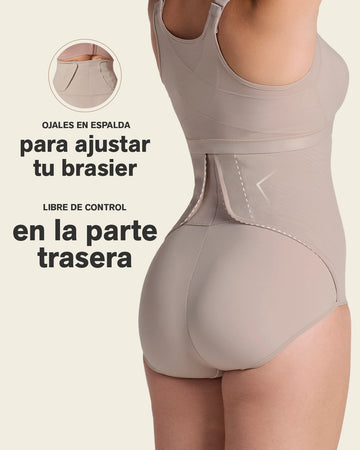 Faja postparto con mayor cubrimiento de abdomen#color_802-cafe-claro