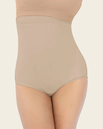 Faja postparto con mayor cubrimiento de abdomen#color_802-Cafe-claro