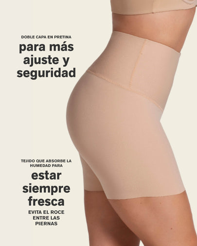 Short de control de abdomen y cintura que disimula la celulitis#color_802-cafe-claro
