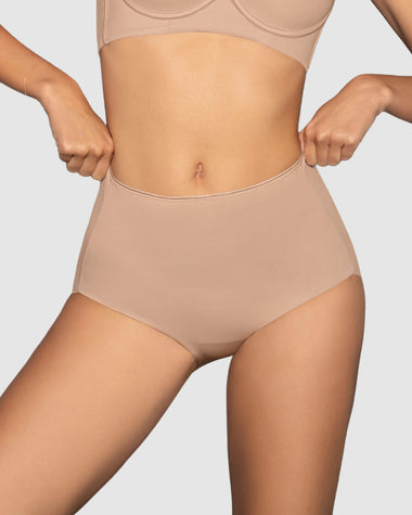 Bloomer clásico efecto invisible de control fuerte en abdomen#color_802-cafe-claro