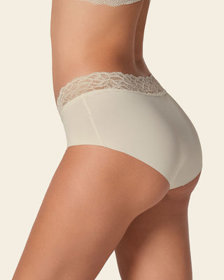 Bloomer hípster en tela ultraliviana con franja de encaje#color_253-marfil