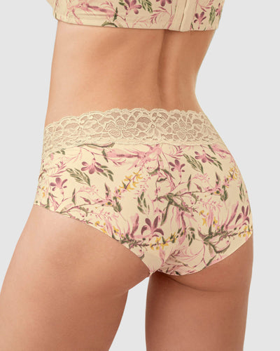 Bloomer hípster en tela ultraliviana con franja de encaje#color_153-marfil-estampado