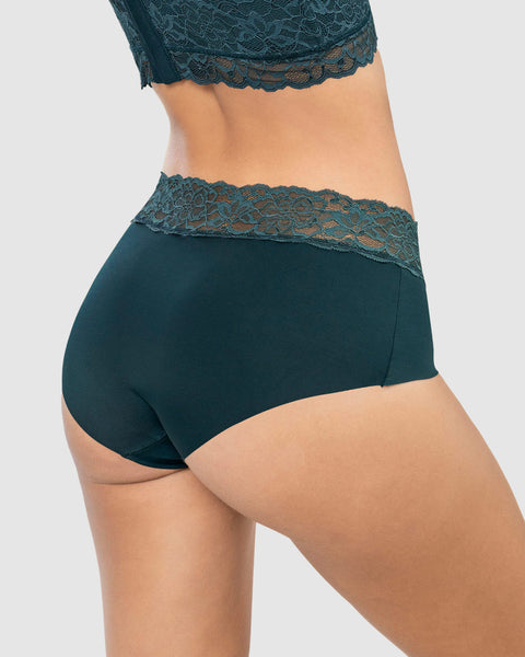 Bloomer hípster en tela ultraliviana con franja de encaje#color_249-verde-oscuro