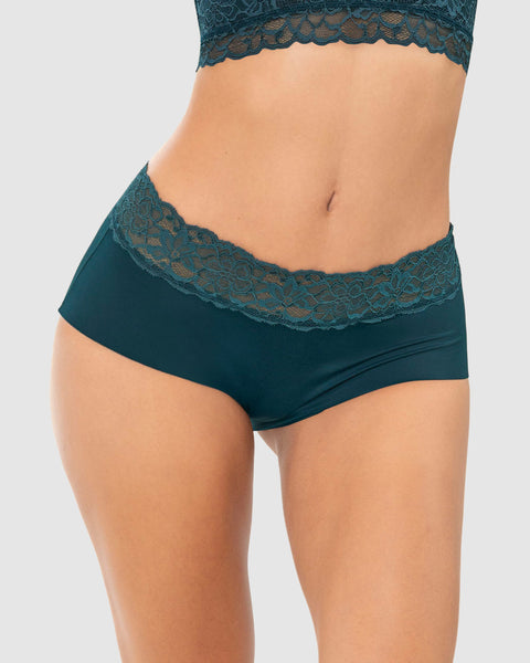 Bloomer hípster en tela ultraliviana con franja de encaje#color_249-verde-oscuro