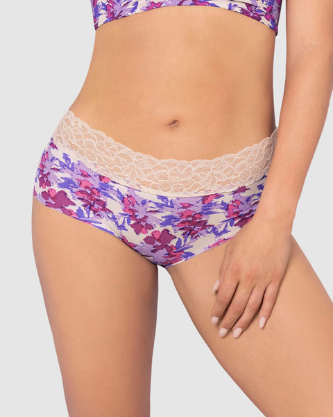 Bloomer hípster en tela ultraliviana con franja de encaje#color_a46-estampado-manchas