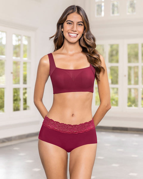 Bloomer hípster en tela ultraliviana con franja de encaje#color_a97-vino