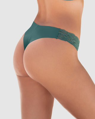 Brasilera invisible con toques de encaje en laterales#color_613-verde-oscuro