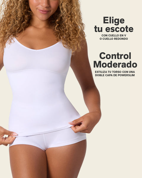 Camiseta multiusos de control de abdomen#color_000-blanco