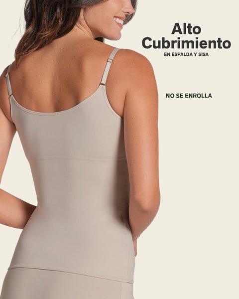Camiseta multiusos de control de abdomen#color_802-cafe-claro