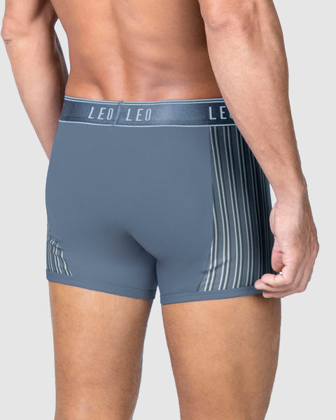 Bóxer corto con tecnología de ajuste perfecto en microfibra#color_457-azul-grisaceo