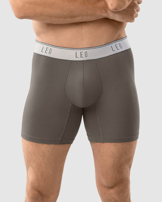 Bóxer medio diseño ergonómico ultrafresco y cómodo en microfibra#color_619-verde-grisaceo