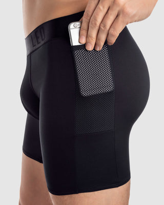 Bóxer deportivo largo con bolsillo lateral en microfibra#color_700-negro