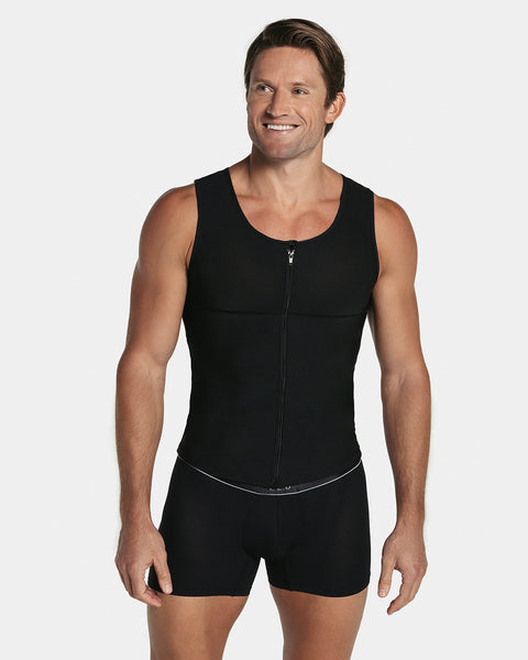 Chaleco masculino de compresión fuerte en PowerSlim#color_700-negro