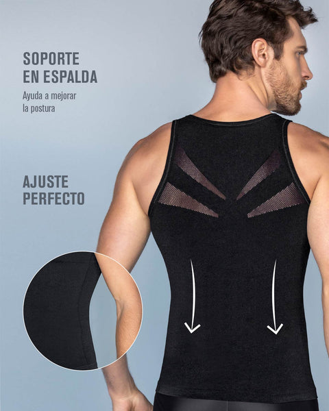 Paquete x5 camisetas ajustadas para hombre de compresión suave en microfibra#color_700-negro