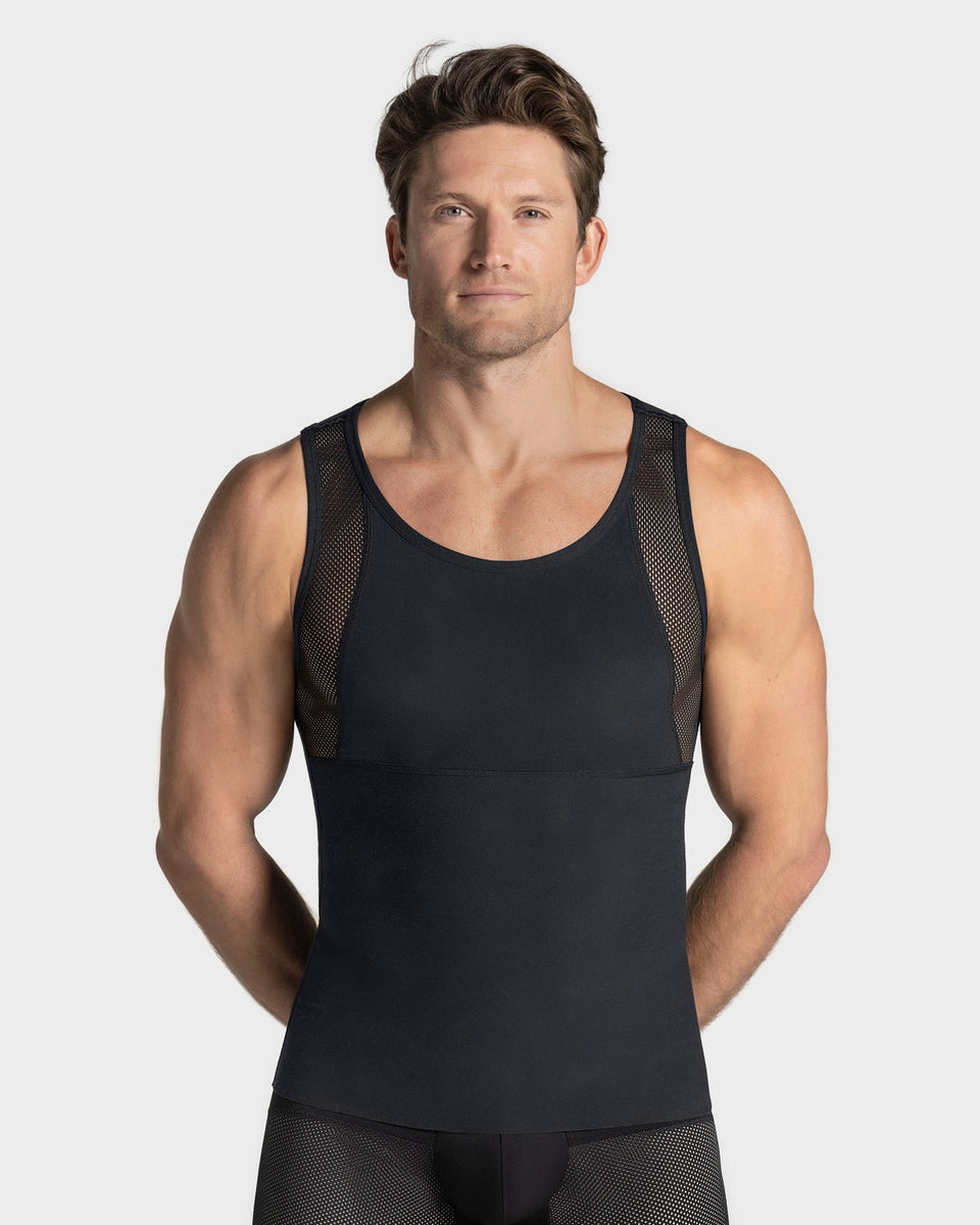 Camiseta sin mangas de compresión fuerte ideal para uso diario con algodón pima
