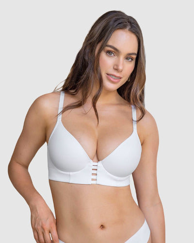 Brasier triangular de realce alto y buen cubrimiento Memory Bustier#color_000-blanco